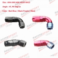 AN4 AN6 AN8 AN10 AN12 45 90 Degree Aluminum Full Flow Swivel Fitting Hose End Red Blue/Black Purple/Black|Fuel Supply & Trea