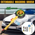 1set Automatic Car Foam Brush Wash Professional Spray Foam Rotating Brush Portable Auto Clean Tools Wash Switch Water Flow - Spo