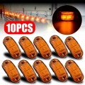 10Pcs 10V 30V LED Car Side Marker Tail Light Amber 10V 30V Trailer Truck Lamp Car Bus Truck External Lights New|Truck Light Syst