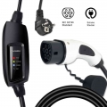 16a Ev Portable Evse Charger Eu Schuko Plug To Type 2 Mennekes Charging Box Evse 3.5kw - Battery Cables & Connectors - Offic