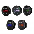 DC 12V 24V LED Digital Display Voltmeter for Car Motorcycle Boat Marine Truck Rv ATV (Blue Green Red LED)|voltmeter for car|volt