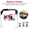 Universal Metal Adjustable Battery Holder Stabilizer Mount Storage Rack Fixed Bracket Stand Automobile Car 19/23/27CM|Motor Moun