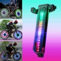 Bicycle Motorcycle Bike Tyre Tire Wheel Lights 32 Patterns LED Flash Spoke Light Lamp Night Riding Outdoor Cycling Light Lantern