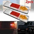 2PCS 12V 19 LED Car Trailer Truck Rear Tail Light Brake Reverse Lamp Waterproof Trailer Truck LED Rear Tail Light Taillight|Truc