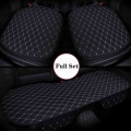 Flax Car Seat Cover Four Seasons Linen Fabric Cushion Breathable Protector Mat Pad Auto Accessories Universal Size - Automobiles