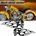 2019 New Stylish creative 2Pcs Universal Motorcycle Gas Fuel Oil Tank Skull Flame Badge Decal Sticker New hot sale|Decals &