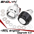 Sinolyn 2.5 Inch 8.0 Bi Xenon Projector Lenses In Headlight H4 H7 9005 9006 Use H1 Hid Car Lenses Motorcycle Accessories Tuning