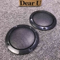 JEAZEA Universal 2PCS 3" Inch ABS Black Audio Speaker Cover Circle Metal Mesh Grille Trim Protection for Audi Honda VW Ford