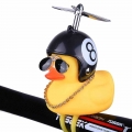 Cute Bicycle Horn Little Yellow Duck Night Warning Light Children's Rubber Duck Toy Mountain Bike Scooter Lights Decoration|