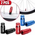 2pcs Aluminum Bicycle Tire Valve Cap Schrader/Presta Valve Cap Bike Tire Caps with Vacuum Tire Law Mouth Nut Bicycle Accessories