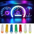 10pcs T5 Led Bulb Car Led Interior Dashboard Gauge Lamps 1SMD W1.2W W3W Wedge Warming indicator Wedge Yellow Blue|Signal Lamp|