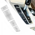 Abs Buttons Decorative Cover Accessories Chrome Easy To Paste For Bmw 5 6 7 Series F10 F12 F07 F18 F01 Gear Shift - Interior Mou