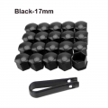 20Pcs Car Wheel Screw Covers 17mm Auto Tyre Nut Caps With Removal Tool Bolt Rims Special Socket Car Styling Black|Nuts & Bol