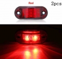 2Pcs 12V / 24V LED Side Marker Lights Car External Lights Warning Tail Light Auto Trailer Truck Lorry Lamps red color|Truck Lig