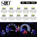 10Pcs Super Bright T3 T4.2 T4.7 Led Bulb Canbus Car Interior Lights Indicator Dashboard Warming Instrument 3030SMD Lamps|Signal