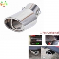 Universal Car Auto Exhaust Muffler Tip Stainless Steel Pipe Chrome Trim Modified Car Rear Tail Throat Liner Accessories - Muffle