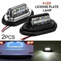 2Pcs Auto Car 12V 24V Tail Rear 6LED Number License Plate Light Truck Lorry License Plate Lamp|Truck Light System| - Officemat