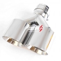 Dual Car Modification Stainless Steel Universal Automobile Exhaust Pipe Double Muffler Tip - Mufflers - ebikpro.com