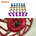 OTOM Motocross 6 Pcs M8*25 P=1.5 Sprocket Bolts Nuts Set Titanium Alloy Colorful Chain Screws For CRF KTM YZF KXF RMZ Motorcycle