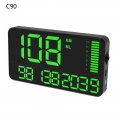 Universal Gps Hud Speedometer Odometer Car Digital Speed Display Mph Over Speed Alarm Car Clock For All Vehicles C80 C90 - Speed