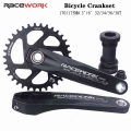 Racework Bicycle Crank Integrated Crankset Connecting Rods 170 175mm Mountain Bike Cranks Chainring 32/34/36/38t For Shimano - B