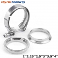 2" 2.25'' 2.5" 3" 3.5" 4'' Car Exhaust V Band Clamp Flange Kit Quick Release Clamp - Hangers