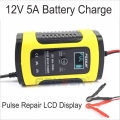 Full Automatic Car Battery Charger 12v 6a Intelligent Fast Power Charging Wet Dry Lead Acid Digital Lcd Display Pulse Repair - B