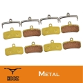 4 Pairs Bicycle Metal Metallic Disc Brake Pads For Shimano M9120 M8120 M7120 Mt520 Mt420 Saint M810 M820 Zee M640 H01 - Bicycle