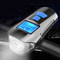 Bicycle Light With Bike Computer Cycle Speedometer Horn Usb Rechargeable Bike Headlight Waterproof Flashlight Torch For Bycicle|