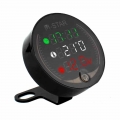 DC 6V 30V 3 In 1 Motorcycle ATV Digital Panel Voltmeter+Electronic Clock+Thermometer Digital LED Temperature Voltage Tester|Inst