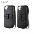 KEYYOU 2/3 Buttons Modified Remote Flip Folding Car Key Shell Fob Case For Mitsubishi Pajero Sport Outlander Grandis ASX|Car Key