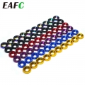 10pcs M6 Jdm Car Modified Hex Fasteners Fender Washer Bumper Engine Concave Screws Car-styling - Nuts & Bolts - ebikpro