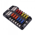 12v 36v Fuses For Cars Cover Fuse Box Holder M5 Stud With Led Indicator Light 6 Ways 12 Ways Blade For Auto Car Boat Truck Trike