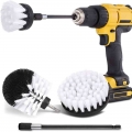 Car 2/3.5/4/5'' Brush Attachment Set Power Scrubber Brush Polisher Bathroom Cleaning Kit With Extender Kitchen Cleaning