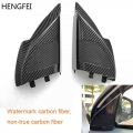 Car accessories HENGFEI carbon fiber Horn cover Tweeter Cover Panel speaker for Mitsubishi Lancer EX|Multi-tone & Claxon Hor