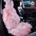 Kawosen 1 Piece Long Faux Fur Seat Cover, Universal Artificial Plush Car Seat Covers, Cute Plush Pink Seat Cushion Lffs02 - Auto