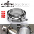 2.0" 2.25 " 2.5" 2.75" SUS 304 Steel Stainless Exhaust V Band Clamp Flange Kit Quick Release Clamp Male Fema