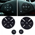 Black Interior Steering Wheel Button Switch Trim Cover Sticker For Mercedes Benz C E S Glk Class W204 W212 W221 X204 C200 C250 -