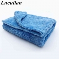 10 PCS 16"X16" 380GSM Blue&Green Microfiber Edgeless Towel No Scratch Plush Cloth For Car Detailing