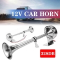 328db Car Horn Super Loud 12v Single Trumpet Air Horn Compressor For Car Truck Boat Train Horn Hooter For Auto Sound Signal - Mu