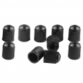 10x Valve Caps Car Tire Valve Stem Caps Black Plastic Valve Stem Caps Auto Truck Bike Dust Wheel Dustproof Caps With Seal Ring -