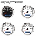 3/4/6/7/8K RPM Boat Tachometer Tacho Meter Gauge LCD Hourmeter 12V/24V 85mm Car Tachometer with Backlight|Tachometers| - Offic