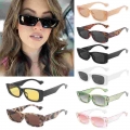 Ins Popular Women Men Small Rectangle Sunglasses Candy Color Square Sun Glasses Retro Shades UV400 Beach Eyewear|Motorcycle Glas