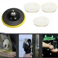 5pcs Universal Car Polish Pad 3/4inch For M14 Soft Wool Machine Waxing Polisher Car Body Polishing Discs Cleaning Accessories -