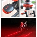 LED Bike Taillight 2 Laser Flash Modes Safety Warning Flashlight Night Mountain Cycling Rear Tail Light Bike Accessories Parts|B