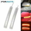 2pcs Led Car Turn Signal Light Auto Rearview Mirror Indicator Lamp Soft Flashing Fpc Yellow 9 Smd Amber Light Source Universal -