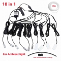 Universal 10 in 1 RGB LED 8M Car Interior Ambient Decor Fiber Optical Strip Light by App Control car Decorative Atmosphere Lamps