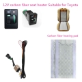 12v Carbon Fiber Heated Seat Heater For Toyota Cars Prado,corolla,rav4,reiz,yaris,camry,crown Ez,vios,venza - Automobiles Seat C