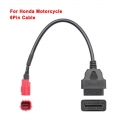 6 Pin To Obd2 Diagnostic Adapter Cable For Moto Guzzi Piaggio Vespa Motorcycle Engine Fault Diagnosis And Detector Connector - D