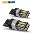 ANMINGPU 2X Signal Lamp T20 7443 W21/5W Led Bulb 7440 W21W WY21W 4014SMD T25 LED 3157 P27/7W 3156 P27W Turn Signal Brake Light|S